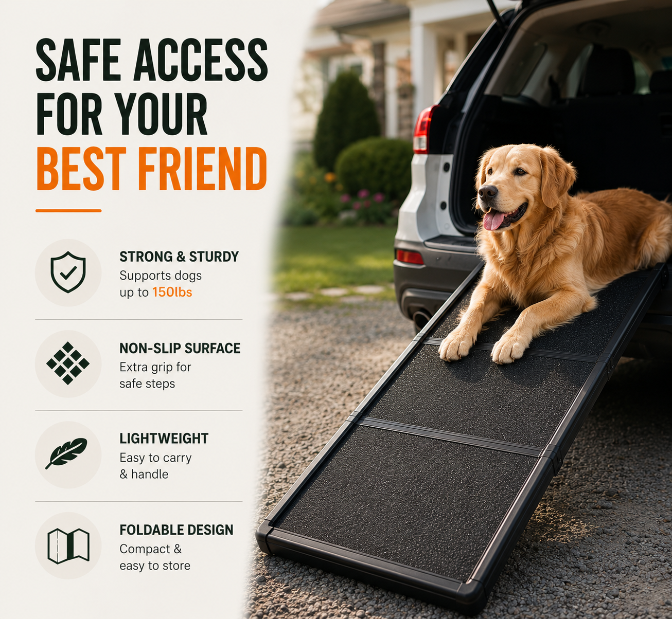 Folding Dog Vehicle Ramp