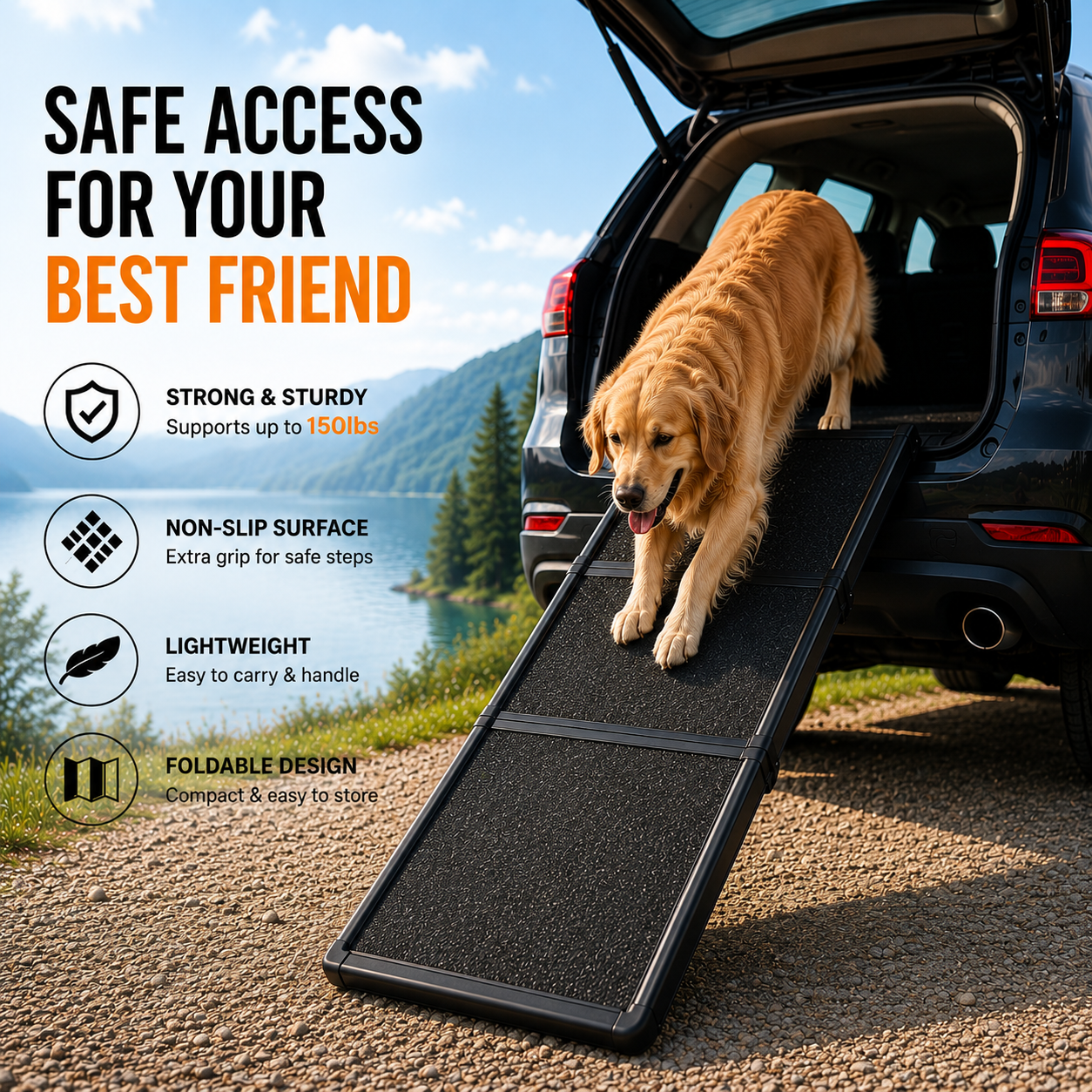 Folding Dog Vehicle Ramp