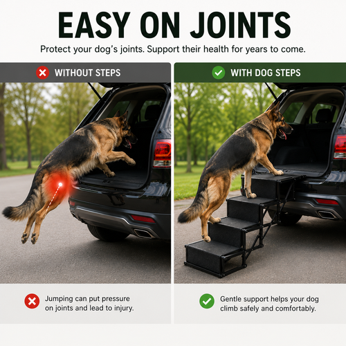 Folding Dog Stairs for Cars, SUVs and Trucks