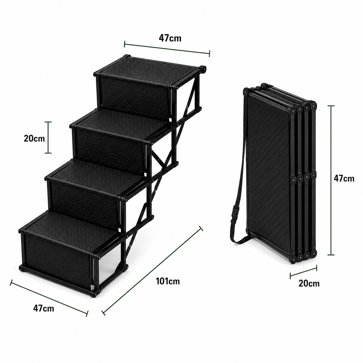 Folding Dog Stairs for Cars, SUVs and Trucks