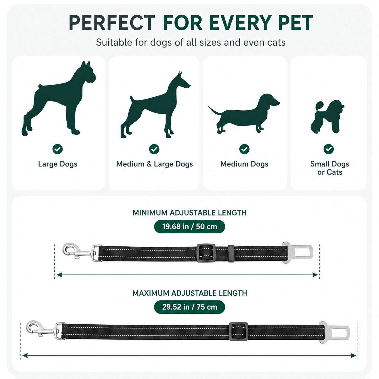 Adjustable Dog Car Seat Belt