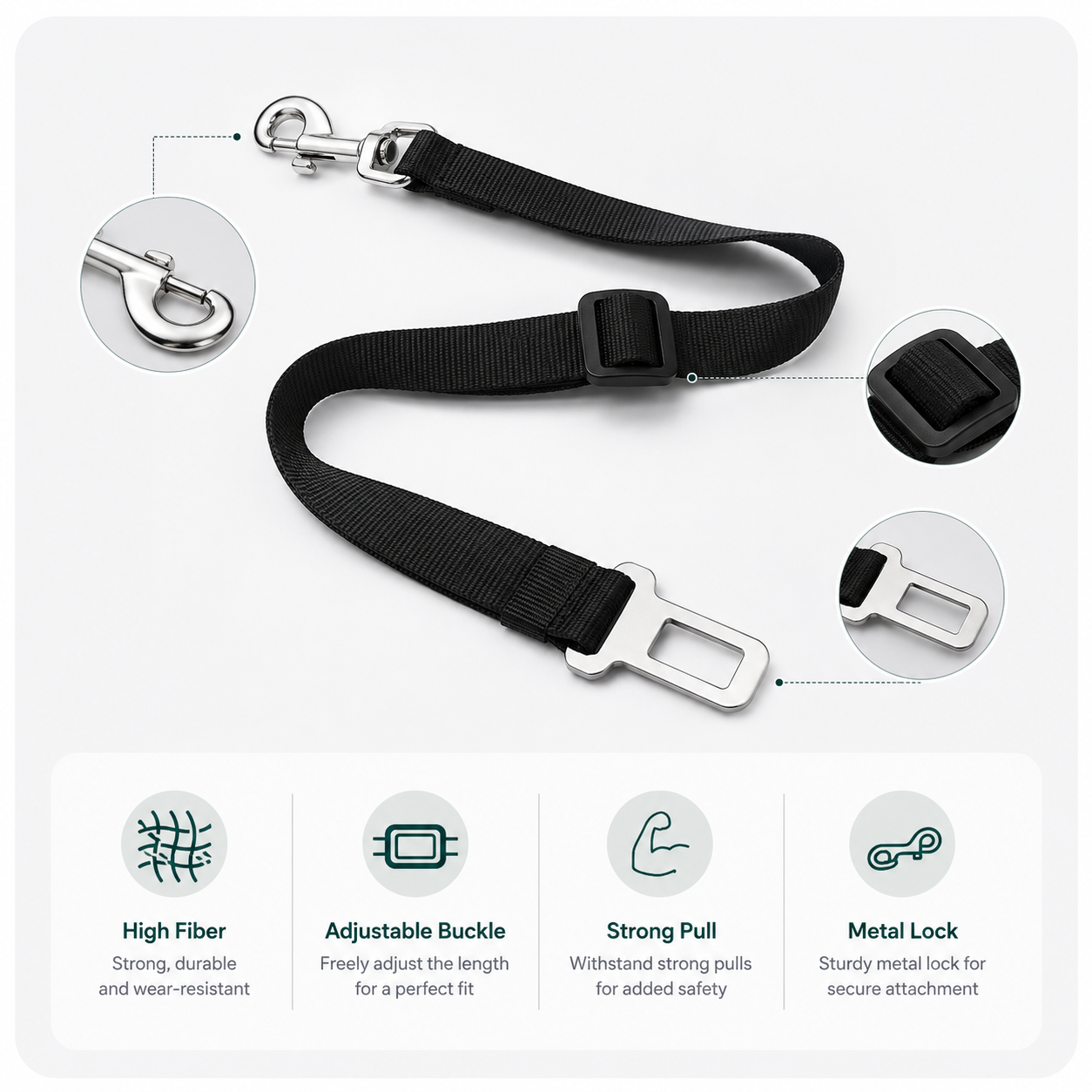 Adjustable Dog Car Seat Belt