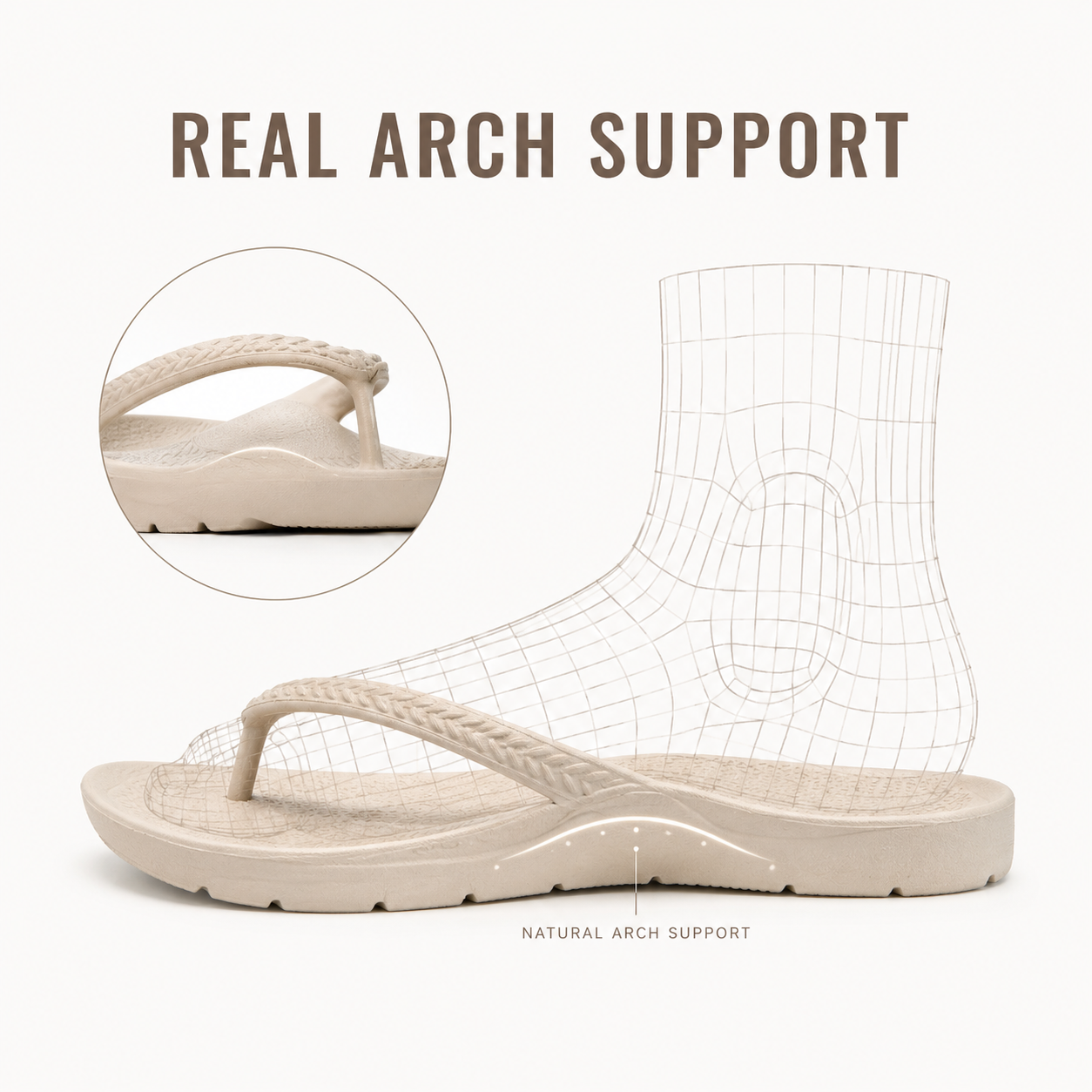 Arch Support Flip Flops