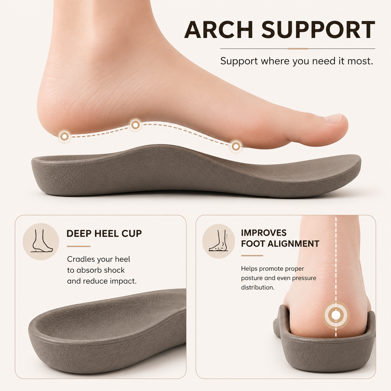 Arch Support Memory Foam Slippers